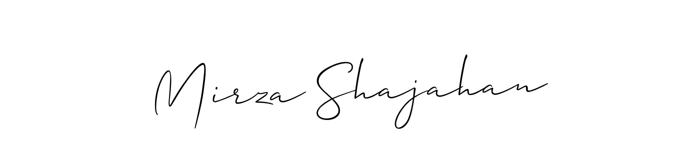 Design your own signature with our free online signature maker. With this signature software, you can create a handwritten (Allison_Script) signature for name Mirza Shajahan. Mirza Shajahan signature style 2 images and pictures png