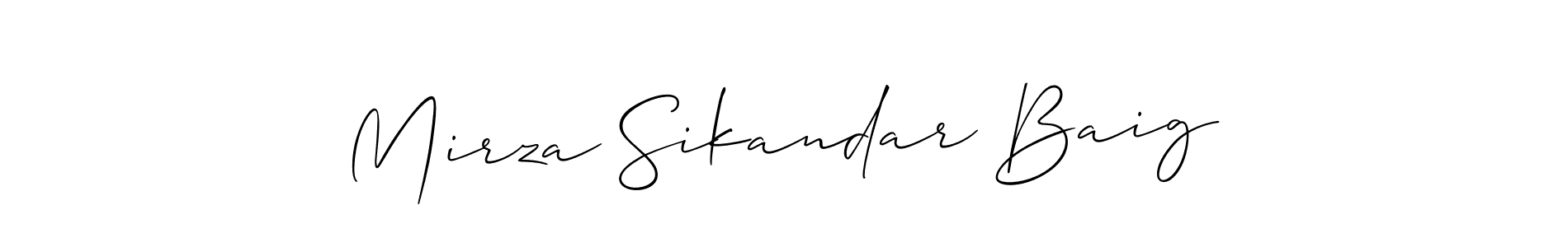 Make a beautiful signature design for name Mirza Sikandar Baig. Use this online signature maker to create a handwritten signature for free. Mirza Sikandar Baig signature style 2 images and pictures png