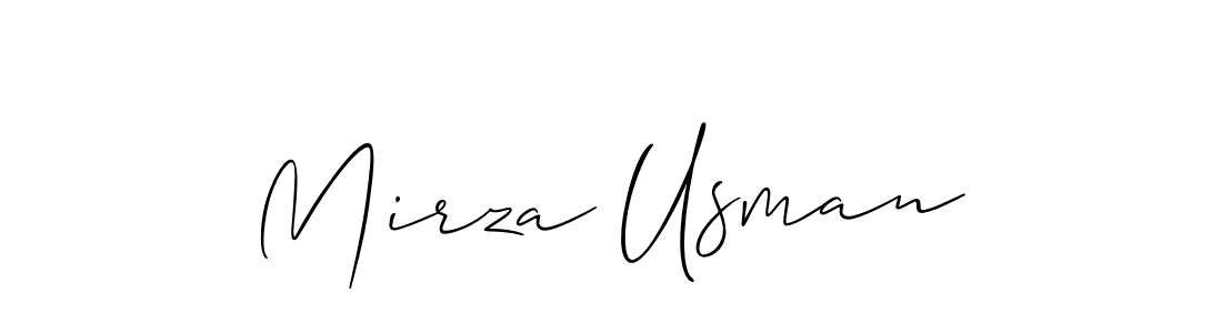 Make a short Mirza Usman signature style. Manage your documents anywhere anytime using Allison_Script. Create and add eSignatures, submit forms, share and send files easily. Mirza Usman signature style 2 images and pictures png