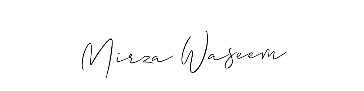 Mirza Waseem stylish signature style. Best Handwritten Sign (Allison_Script) for my name. Handwritten Signature Collection Ideas for my name Mirza Waseem. Mirza Waseem signature style 2 images and pictures png
