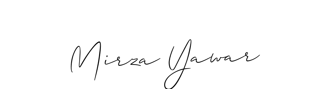 Create a beautiful signature design for name Mirza Yawar. With this signature (Allison_Script) fonts, you can make a handwritten signature for free. Mirza Yawar signature style 2 images and pictures png