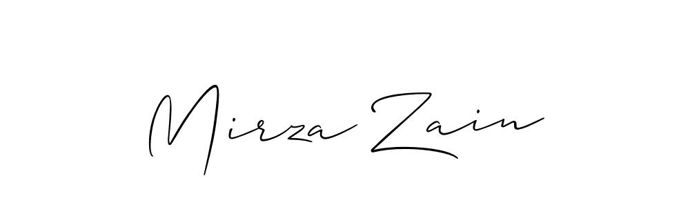 Use a signature maker to create a handwritten signature online. With this signature software, you can design (Allison_Script) your own signature for name Mirza Zain. Mirza Zain signature style 2 images and pictures png