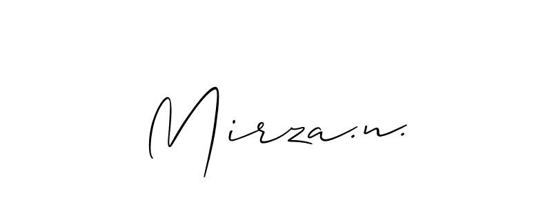 Use a signature maker to create a handwritten signature online. With this signature software, you can design (Allison_Script) your own signature for name Mirza.n.. Mirza.n. signature style 2 images and pictures png