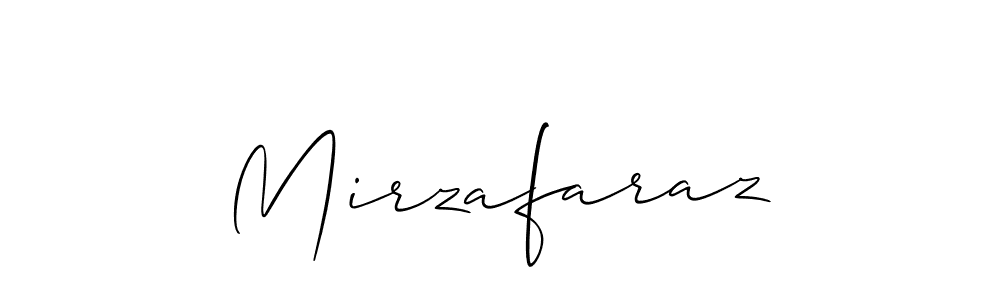 Make a beautiful signature design for name Mirzafaraz. With this signature (Allison_Script) style, you can create a handwritten signature for free. Mirzafaraz signature style 2 images and pictures png