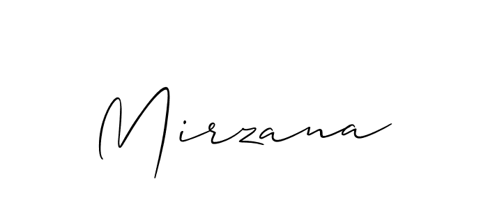 How to make Mirzana signature? Allison_Script is a professional autograph style. Create handwritten signature for Mirzana name. Mirzana signature style 2 images and pictures png
