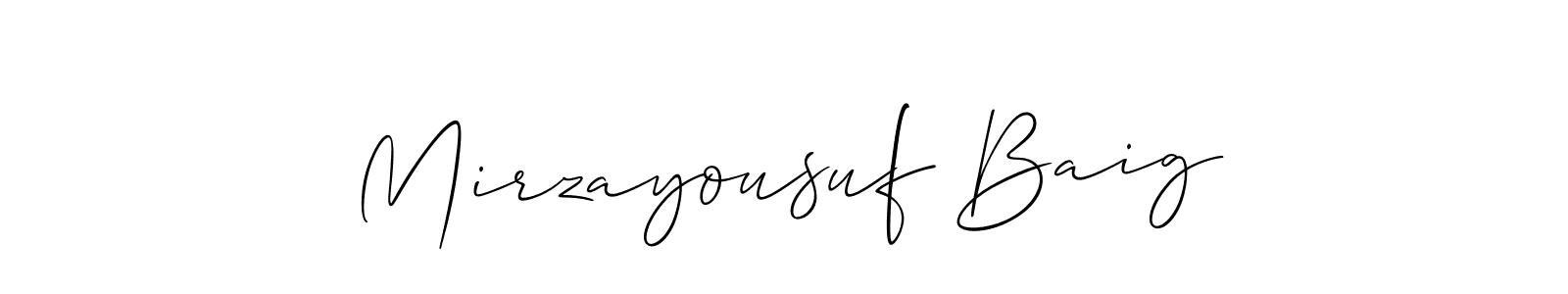 You can use this online signature creator to create a handwritten signature for the name Mirzayousuf Baig. This is the best online autograph maker. Mirzayousuf Baig signature style 2 images and pictures png