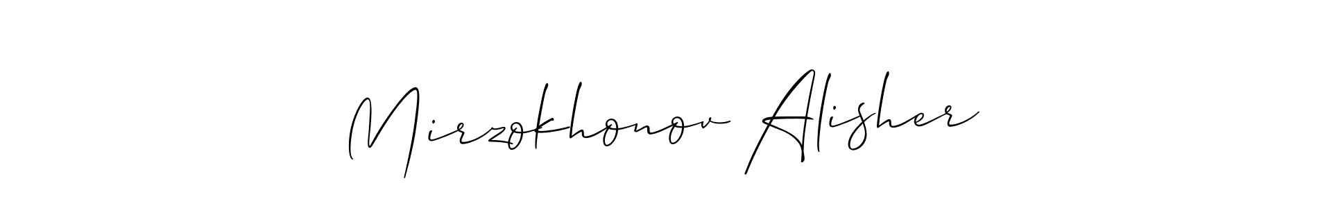 Mirzokhonov Alisher stylish signature style. Best Handwritten Sign (Allison_Script) for my name. Handwritten Signature Collection Ideas for my name Mirzokhonov Alisher. Mirzokhonov Alisher signature style 2 images and pictures png