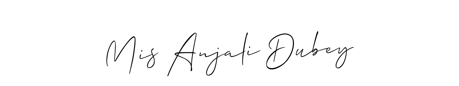 How to make Mis Anjali Dubey signature? Allison_Script is a professional autograph style. Create handwritten signature for Mis Anjali Dubey name. Mis Anjali Dubey signature style 2 images and pictures png