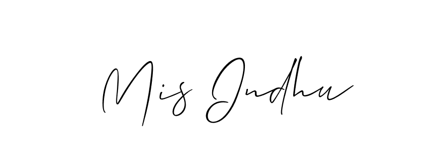 How to Draw Mis Indhu signature style? Allison_Script is a latest design signature styles for name Mis Indhu. Mis Indhu signature style 2 images and pictures png