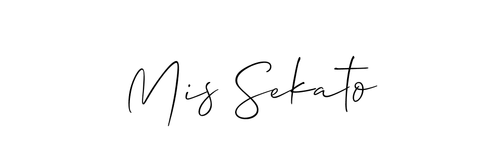 Create a beautiful signature design for name Mis Sekato. With this signature (Allison_Script) fonts, you can make a handwritten signature for free. Mis Sekato signature style 2 images and pictures png