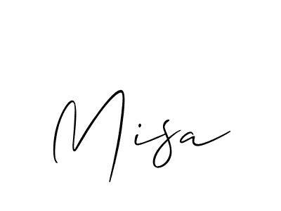 Allison_Script is a professional signature style that is perfect for those who want to add a touch of class to their signature. It is also a great choice for those who want to make their signature more unique. Get Misa name to fancy signature for free. Misa signature style 2 images and pictures png