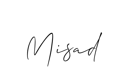 Use a signature maker to create a handwritten signature online. With this signature software, you can design (Allison_Script) your own signature for name Misad. Misad signature style 2 images and pictures png