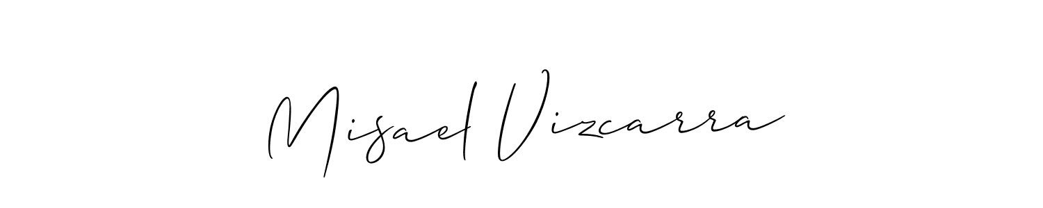 Create a beautiful signature design for name Misael Vizcarra. With this signature (Allison_Script) fonts, you can make a handwritten signature for free. Misael Vizcarra signature style 2 images and pictures png