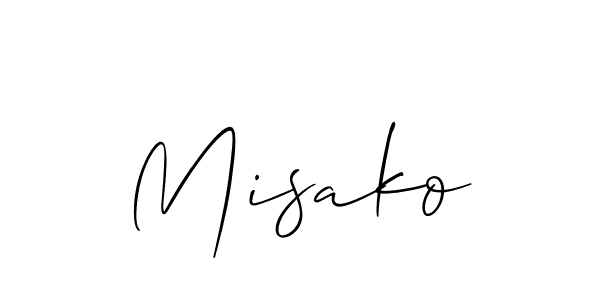 Use a signature maker to create a handwritten signature online. With this signature software, you can design (Allison_Script) your own signature for name Misako. Misako signature style 2 images and pictures png