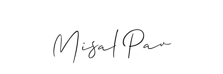 How to Draw Misal Pav signature style? Allison_Script is a latest design signature styles for name Misal Pav. Misal Pav signature style 2 images and pictures png