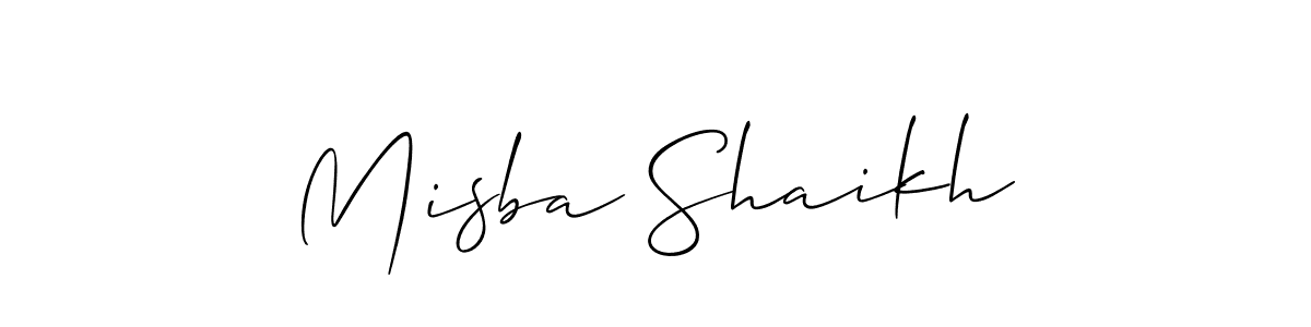 Similarly Allison_Script is the best handwritten signature design. Signature creator online .You can use it as an online autograph creator for name Misba Shaikh. Misba Shaikh signature style 2 images and pictures png