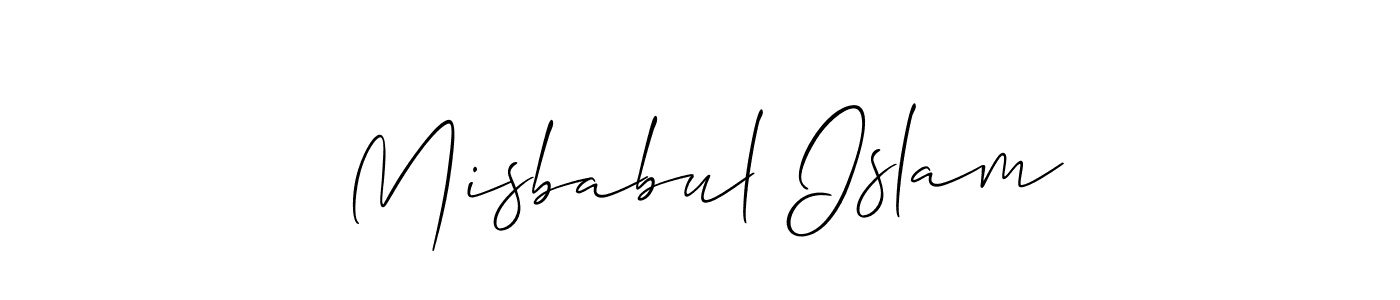 Also we have Misbabul Islam name is the best signature style. Create professional handwritten signature collection using Allison_Script autograph style. Misbabul Islam signature style 2 images and pictures png