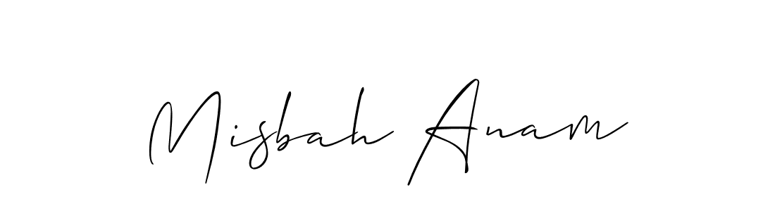 How to make Misbah Anam name signature. Use Allison_Script style for creating short signs online. This is the latest handwritten sign. Misbah Anam signature style 2 images and pictures png