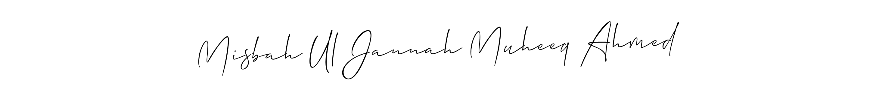 Similarly Allison_Script is the best handwritten signature design. Signature creator online .You can use it as an online autograph creator for name Misbah Ul Jannah Muheeq Ahmed. Misbah Ul Jannah Muheeq Ahmed signature style 2 images and pictures png