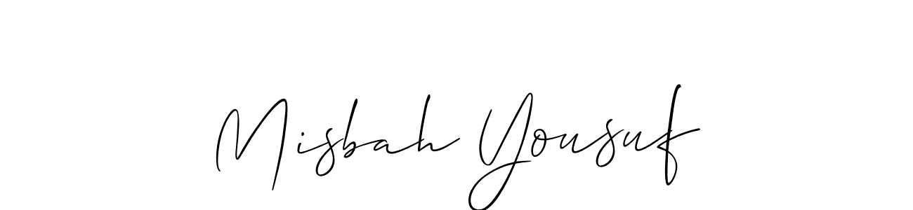 Also You can easily find your signature by using the search form. We will create Misbah Yousuf name handwritten signature images for you free of cost using Allison_Script sign style. Misbah Yousuf signature style 2 images and pictures png