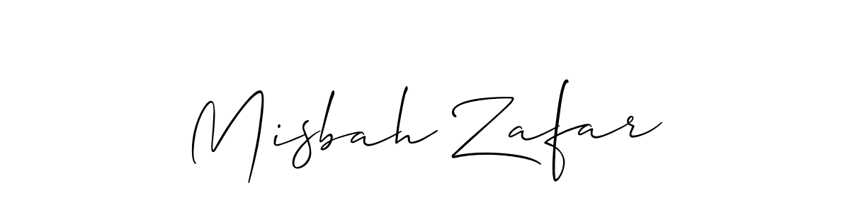 Design your own signature with our free online signature maker. With this signature software, you can create a handwritten (Allison_Script) signature for name Misbah Zafar. Misbah Zafar signature style 2 images and pictures png