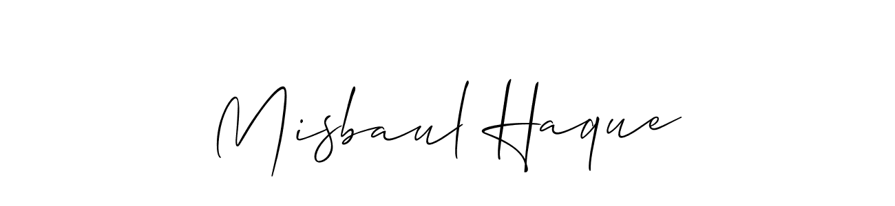 Use a signature maker to create a handwritten signature online. With this signature software, you can design (Allison_Script) your own signature for name Misbaul Haque. Misbaul Haque signature style 2 images and pictures png