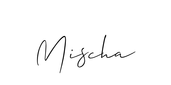 How to make Mischa name signature. Use Allison_Script style for creating short signs online. This is the latest handwritten sign. Mischa signature style 2 images and pictures png