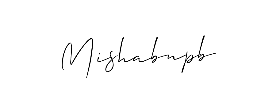 Use a signature maker to create a handwritten signature online. With this signature software, you can design (Allison_Script) your own signature for name Mishabnpb. Mishabnpb signature style 2 images and pictures png