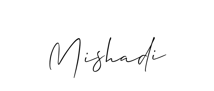 Best and Professional Signature Style for Mishadi. Allison_Script Best Signature Style Collection. Mishadi signature style 2 images and pictures png