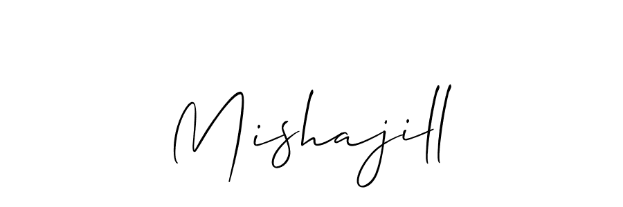 How to make Mishajill signature? Allison_Script is a professional autograph style. Create handwritten signature for Mishajill name. Mishajill signature style 2 images and pictures png