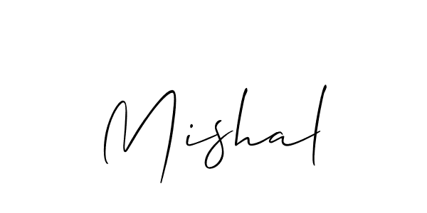 Design your own signature with our free online signature maker. With this signature software, you can create a handwritten (Allison_Script) signature for name Mishal. Mishal signature style 2 images and pictures png