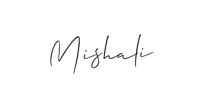 How to make Mishali signature? Allison_Script is a professional autograph style. Create handwritten signature for Mishali name. Mishali signature style 2 images and pictures png