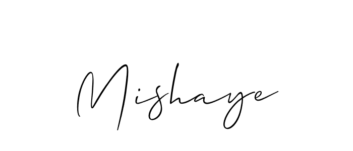 Allison_Script is a professional signature style that is perfect for those who want to add a touch of class to their signature. It is also a great choice for those who want to make their signature more unique. Get Mishaye name to fancy signature for free. Mishaye signature style 2 images and pictures png