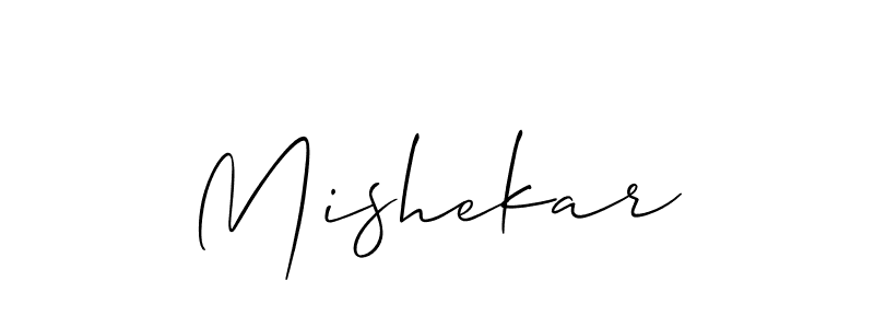 Use a signature maker to create a handwritten signature online. With this signature software, you can design (Allison_Script) your own signature for name Mishekar. Mishekar signature style 2 images and pictures png