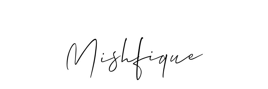 How to make Mishfique name signature. Use Allison_Script style for creating short signs online. This is the latest handwritten sign. Mishfique signature style 2 images and pictures png