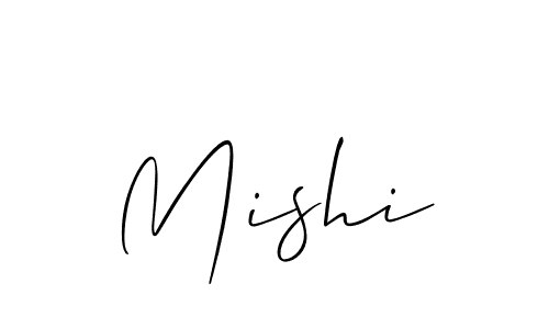 Create a beautiful signature design for name Mishi. With this signature (Allison_Script) fonts, you can make a handwritten signature for free. Mishi signature style 2 images and pictures png