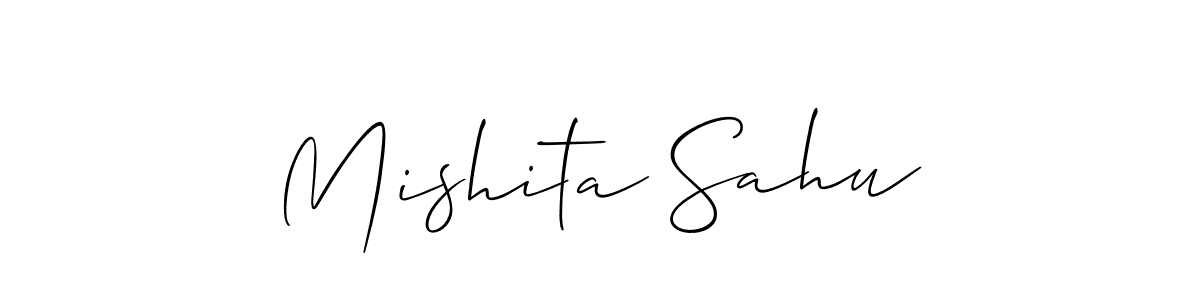 How to Draw Mishita Sahu signature style? Allison_Script is a latest design signature styles for name Mishita Sahu. Mishita Sahu signature style 2 images and pictures png