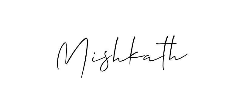 Make a beautiful signature design for name Mishkath. With this signature (Allison_Script) style, you can create a handwritten signature for free. Mishkath signature style 2 images and pictures png