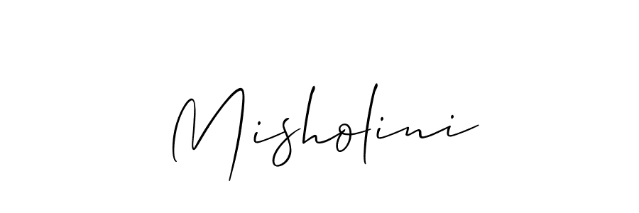 You should practise on your own different ways (Allison_Script) to write your name (Misholini) in signature. don't let someone else do it for you. Misholini signature style 2 images and pictures png