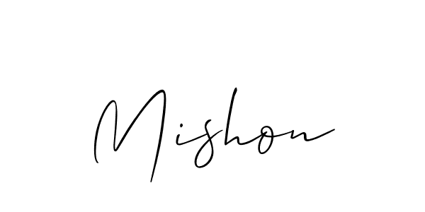 Once you've used our free online signature maker to create your best signature Allison_Script style, it's time to enjoy all of the benefits that Mishon name signing documents. Mishon signature style 2 images and pictures png