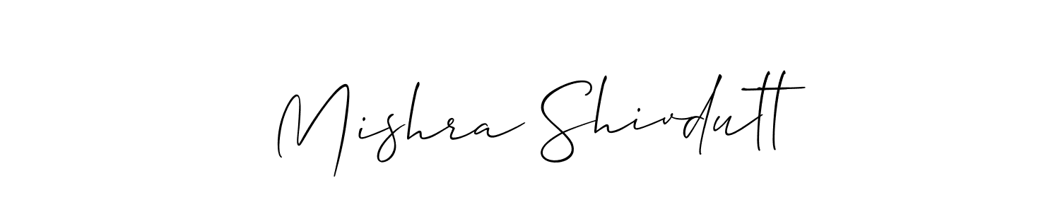 It looks lik you need a new signature style for name Mishra Shivdutt. Design unique handwritten (Allison_Script) signature with our free signature maker in just a few clicks. Mishra Shivdutt signature style 2 images and pictures png