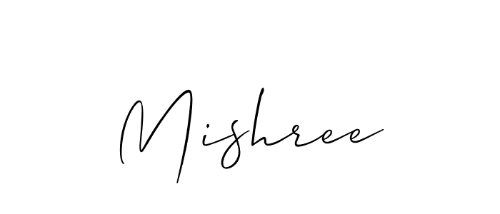 How to make Mishree signature? Allison_Script is a professional autograph style. Create handwritten signature for Mishree name. Mishree signature style 2 images and pictures png