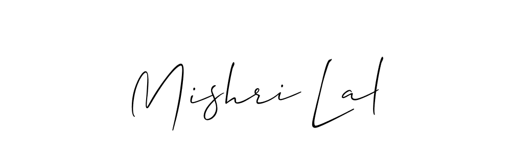 How to make Mishri Lal name signature. Use Allison_Script style for creating short signs online. This is the latest handwritten sign. Mishri Lal signature style 2 images and pictures png