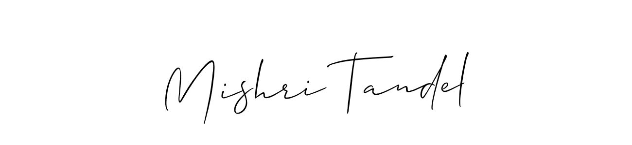 This is the best signature style for the Mishri Tandel name. Also you like these signature font (Allison_Script). Mix name signature. Mishri Tandel signature style 2 images and pictures png
