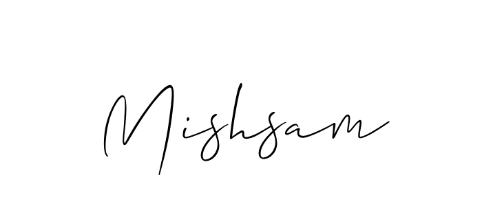You should practise on your own different ways (Allison_Script) to write your name (Mishsam) in signature. don't let someone else do it for you. Mishsam signature style 2 images and pictures png