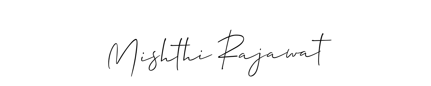 Similarly Allison_Script is the best handwritten signature design. Signature creator online .You can use it as an online autograph creator for name Mishthi Rajawat. Mishthi Rajawat signature style 2 images and pictures png