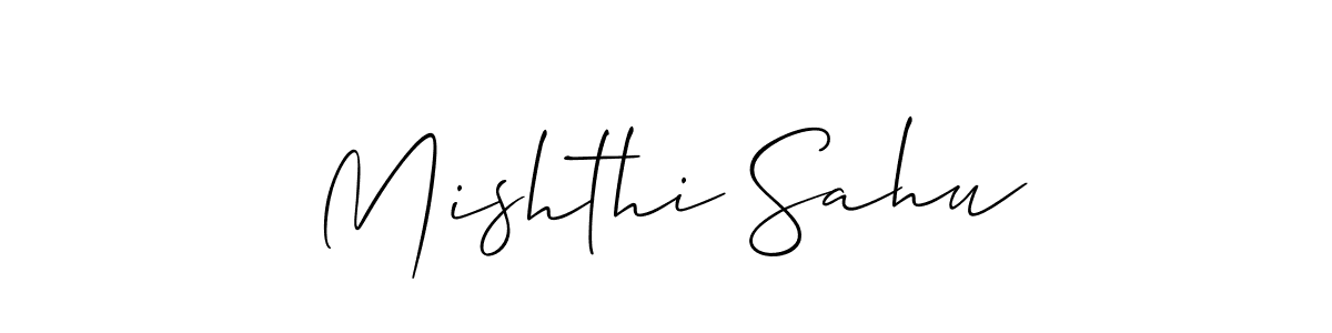 Mishthi Sahu stylish signature style. Best Handwritten Sign (Allison_Script) for my name. Handwritten Signature Collection Ideas for my name Mishthi Sahu. Mishthi Sahu signature style 2 images and pictures png
