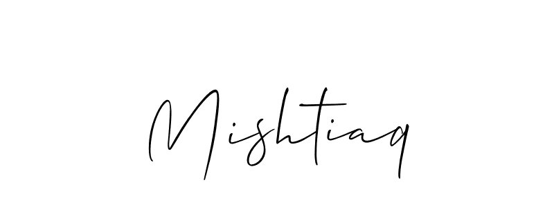 How to make Mishtiaq signature? Allison_Script is a professional autograph style. Create handwritten signature for Mishtiaq name. Mishtiaq signature style 2 images and pictures png