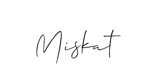 You should practise on your own different ways (Allison_Script) to write your name (Miskat) in signature. don't let someone else do it for you. Miskat signature style 2 images and pictures png