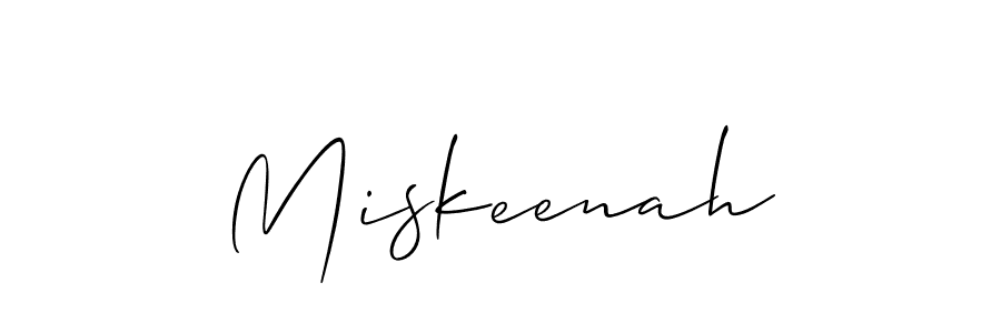 It looks lik you need a new signature style for name Miskeenah. Design unique handwritten (Allison_Script) signature with our free signature maker in just a few clicks. Miskeenah signature style 2 images and pictures png